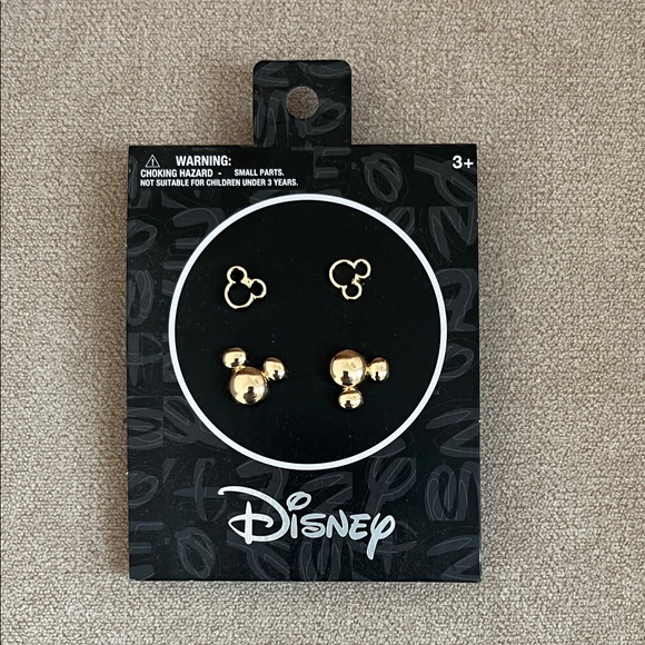Disney Jewelry - Disney Gold Mickey Mouse Stud Earrings